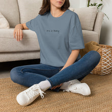 Load image into Gallery viewer, When Black Ink Met White Empty Pages (Back of Shirt) Unisex T-Shirt by B E-Z - It's A Thing