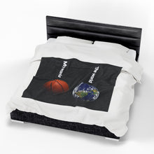 Load image into Gallery viewer, The World, My World Velveteen Plush Blanket