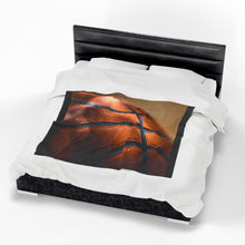 Load image into Gallery viewer, Basketball Velveteen Plush Blanket