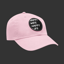 Load image into Gallery viewer, Happy Wife, Happy Life Hat with Leather Patch (Round)
