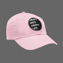 Load image into Gallery viewer, Happy Wife, Happy Life Hat with Leather Patch (Round)
