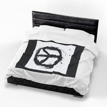Load image into Gallery viewer, Peace Velveteen Plush Blanket