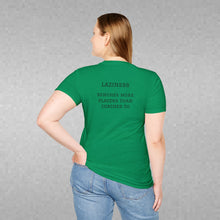 Load image into Gallery viewer, Sports' Greatest Motivator- Laziness (see back) Unisex T-Shirt by B E-Z