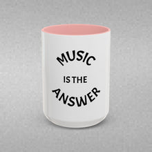 Load image into Gallery viewer, MUSIC IS THE ANSWER Coffee Mug (15oz)