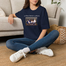 Load image into Gallery viewer, positive bench culture Unisex T-Shirt by B E-Z