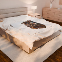 Load image into Gallery viewer, Stack of LP's Velveteen Plush Blanket