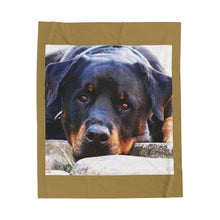 Load image into Gallery viewer, Rottweiller Velveteen Plush Blanket