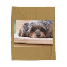 Load image into Gallery viewer, Yorkie Relaxing Velveteen Plush Blanket