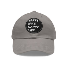 Load image into Gallery viewer, Happy Wife, Happy Life Hat with Leather Patch (Round)
