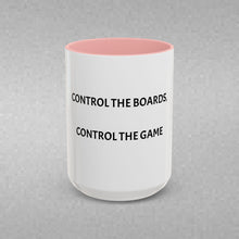 Load image into Gallery viewer, CONTROL THE BOARDS, CONTROL THE GAME Coffee Mug (15oz)
