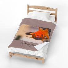 Load image into Gallery viewer, be a goldfish Velveteen Plush Blanket
