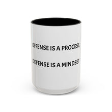 Load image into Gallery viewer, OFFENSE IS A PROCESS, DEFENSE IS A MINDSET Coffee Mug (15oz)
