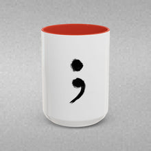 Load image into Gallery viewer, Mental Health Awareness: Semicolon Symbol Coffee Mug (15oz)
