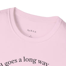 Load image into Gallery viewer, peace of mind goes a long way Unisex T-Shirt by B E-Z
