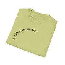 Load image into Gallery viewer, Music is the answer Unisex T-Shirt by B E-Z
