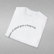 Load image into Gallery viewer, peace of mind goes a long way Unisex T-Shirt by B E-Z
