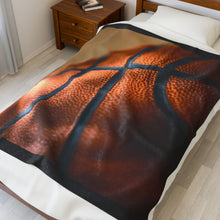 Load image into Gallery viewer, Basketball Velveteen Plush Blanket
