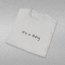 Load image into Gallery viewer, When Black Ink Met White Empty Pages (Back of Shirt) Unisex T-Shirt by B E-Z - It's A Thing
