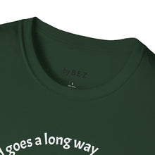 Load image into Gallery viewer, peace of mind goes a long way Unisex T-Shirt by B E-Z
