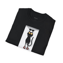 Load image into Gallery viewer, Dangling cat Unisex T-Shirt by B E-Z
