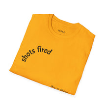 Load image into Gallery viewer, Shots fired Unisex T-Shirt by B E-Z
