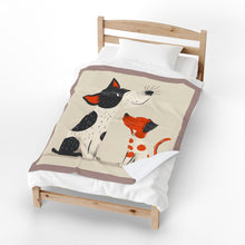 Load image into Gallery viewer, Two Dogs Velveteen Plush Blanket
