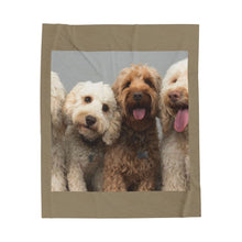 Load image into Gallery viewer, 4 Poodles Velveteen Plush Blanket
