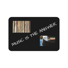 Load image into Gallery viewer, MUSIC IS THE ANSWER Desk Mat - 12&quot;x 18&quot;
