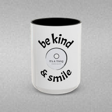 Load image into Gallery viewer, be kind &amp; smile Coffee Mug (15oz)
