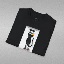 Load image into Gallery viewer, Dangling cat Unisex T-Shirt by B E-Z

