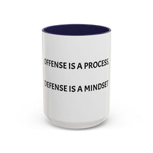 Load image into Gallery viewer, OFFENSE IS A PROCESS, DEFENSE IS A MINDSET Coffee Mug (15oz)

