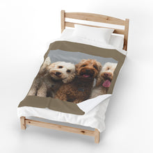 Load image into Gallery viewer, 4 Poodles Velveteen Plush Blanket
