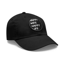 Load image into Gallery viewer, Happy Wife, Happy Life Hat with Leather Patch (Round)
