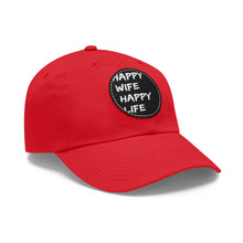 Load image into Gallery viewer, Happy Wife, Happy Life Hat with Leather Patch (Round)
