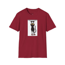 Load image into Gallery viewer, Dangling cat Unisex T-Shirt by B E-Z
