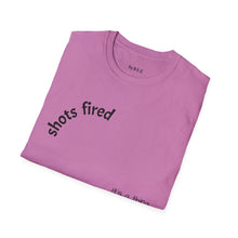Load image into Gallery viewer, Shots fired Unisex T-Shirt by B E-Z
