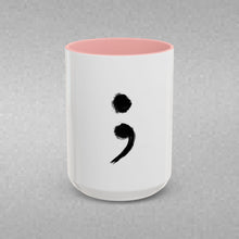 Load image into Gallery viewer, Mental Health Awareness: Semicolon Symbol Coffee Mug (15oz)
