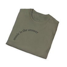 Load image into Gallery viewer, Music is the answer Unisex T-Shirt by B E-Z
