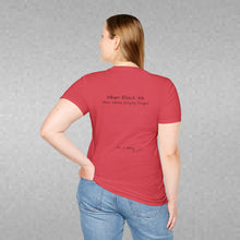 Load image into Gallery viewer, When Black Ink Met White Empty Pages (Back of Shirt) Unisex T-Shirt by B E-Z - It's A Thing
