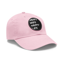 Load image into Gallery viewer, Happy Wife, Happy Life Hat with Leather Patch (Round)
