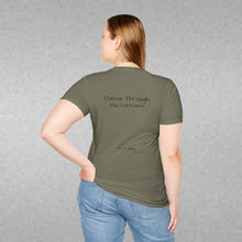 Load image into Gallery viewer, Dance Through The Darkness (Back of Shirt) Unisex T-Shirt by B E-Z - It's A Thing
