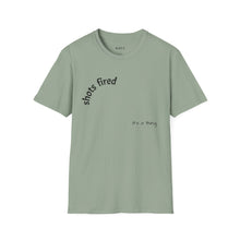 Load image into Gallery viewer, Shots fired Unisex T-Shirt by B E-Z
