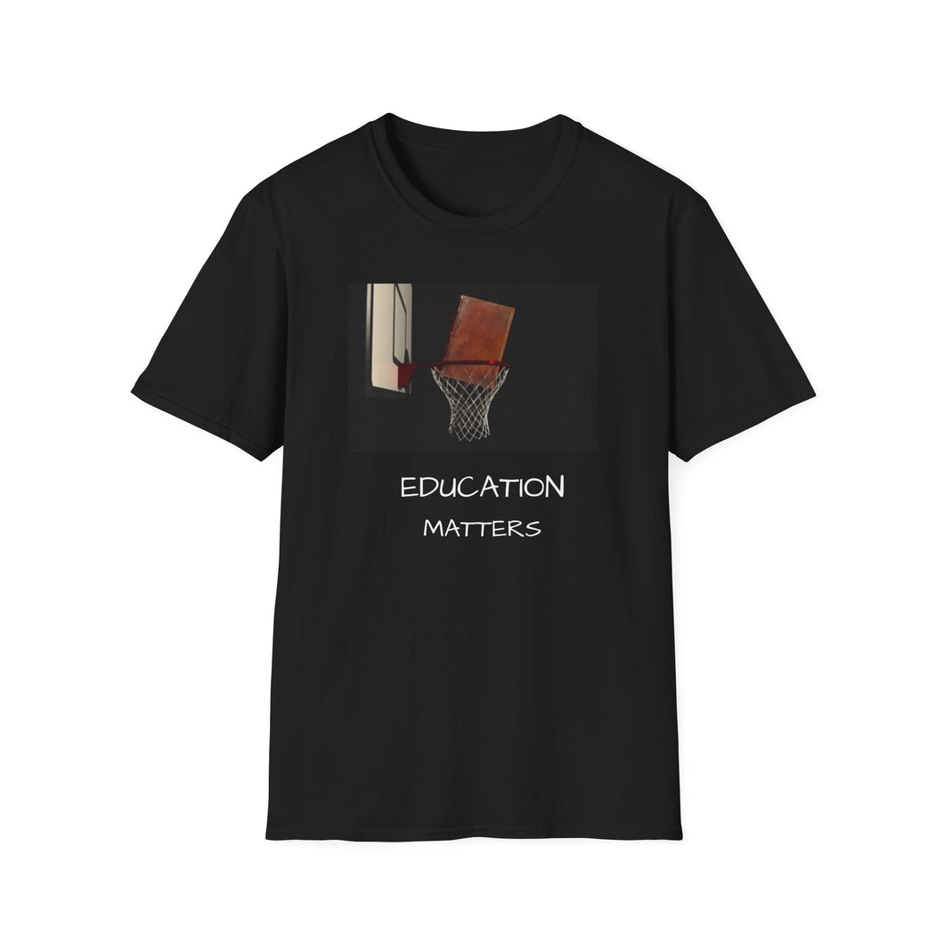 EDUCATION MATTERS - Unisex Softstyle T-Shirt - BLACK