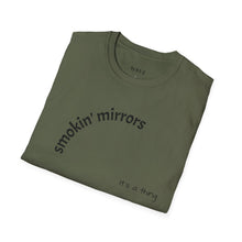 Load image into Gallery viewer, smokin&#39; mirrors Unisex T-Shirt by B E-Z
