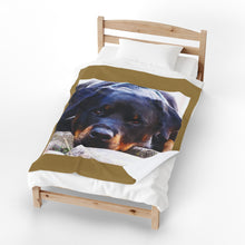 Load image into Gallery viewer, Rottweiller Velveteen Plush Blanket
