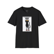 Load image into Gallery viewer, Dangling cat Unisex T-Shirt by B E-Z
