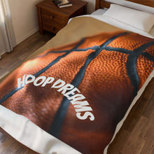 Load image into Gallery viewer, Hoop Dreams Velveteen Plush Blanket
