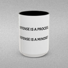 Load image into Gallery viewer, OFFENSE IS A PROCESS, DEFENSE IS A MINDSET Coffee Mug (15oz)

