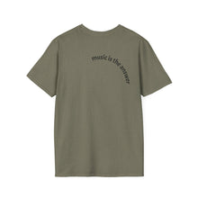 Load image into Gallery viewer, Music is the answer Unisex T-Shirt by B E-Z
