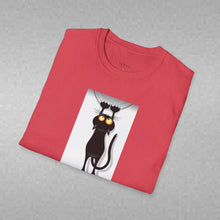 Load image into Gallery viewer, Dangling cat Unisex T-Shirt by B E-Z
